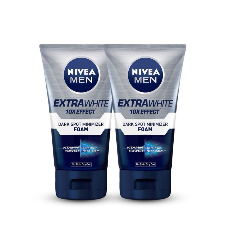 NIVEA MEN Personal Care Men Extra Bright Dark Spot Minimizer Foam 100mL Twinpack