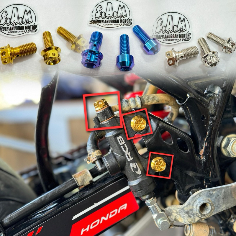 BAUT SUNTIKAN CAKRAM BELAKANG RCB S1 / E-12 PROBOLT & TITANIUM / PUMP / MASTER / SELANG / RACING BOY