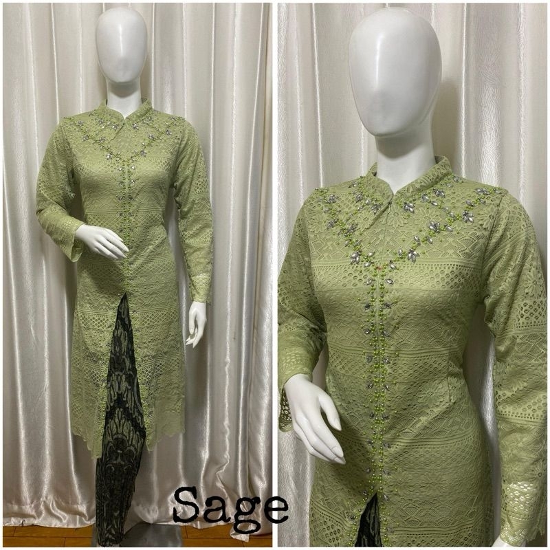 KEBAYA MODERN,,KEBAYA SANGHAI PAYET BROKAT