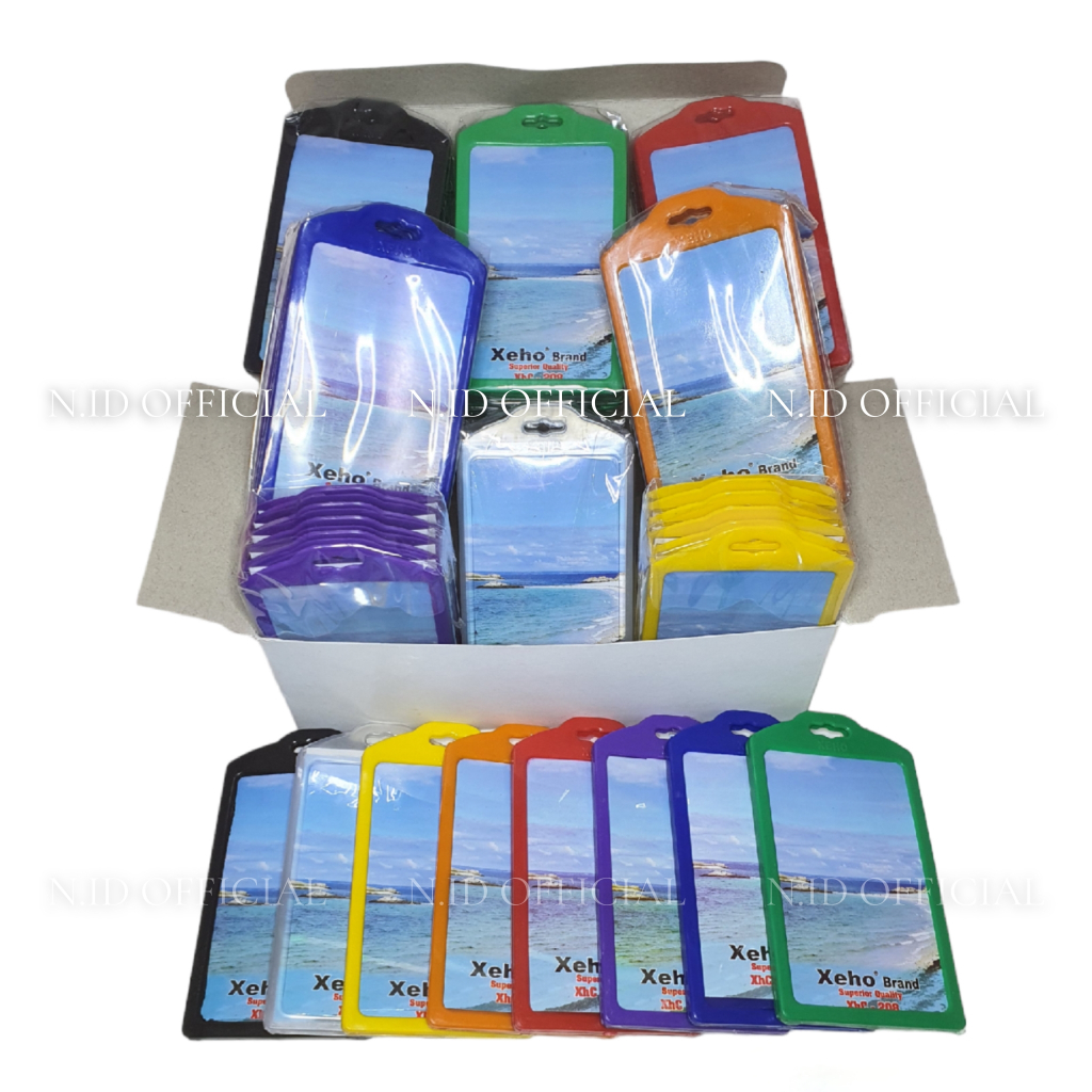 

ID Card Casing / Case / Holder / Frame / Name Tag Plastik Dua Sisi Vertikal Xeho Kartu E-toll E-money ATM BCA Mandiri Flazz Grosiran murah