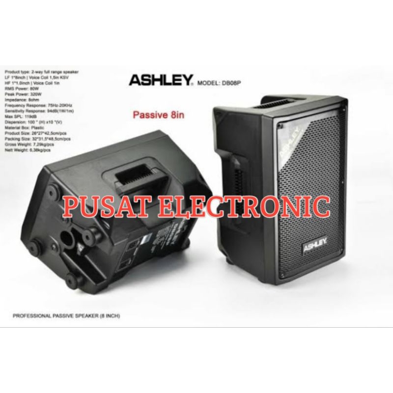 Speaker Pasif Ashley Db08p Original Speaker Pasif 8inch
