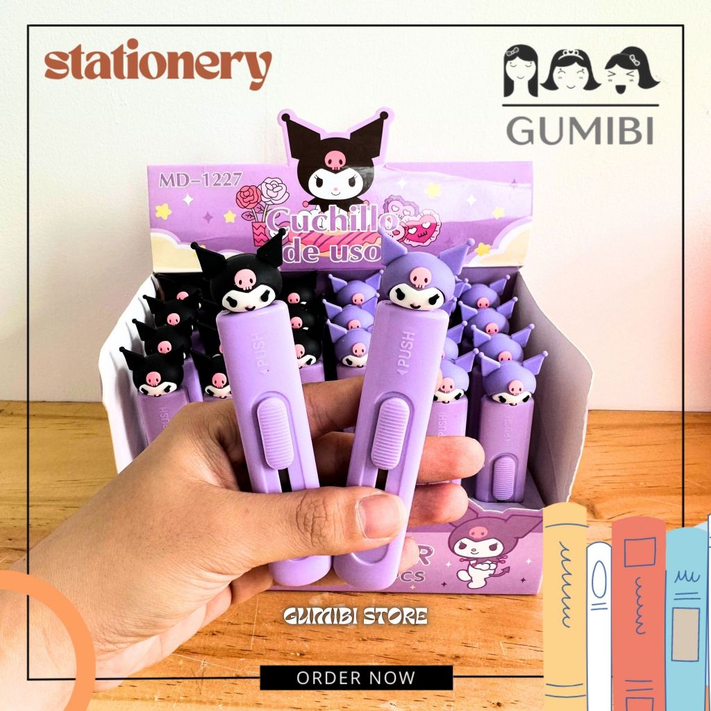 

CUTTER KUROMI KATER PANJANG MOTIF KUROMI CUTTER PEMOTONG KERTAS UNBOXING PAKET MOTIF KUROMI UNGU LUCU TERMURAH