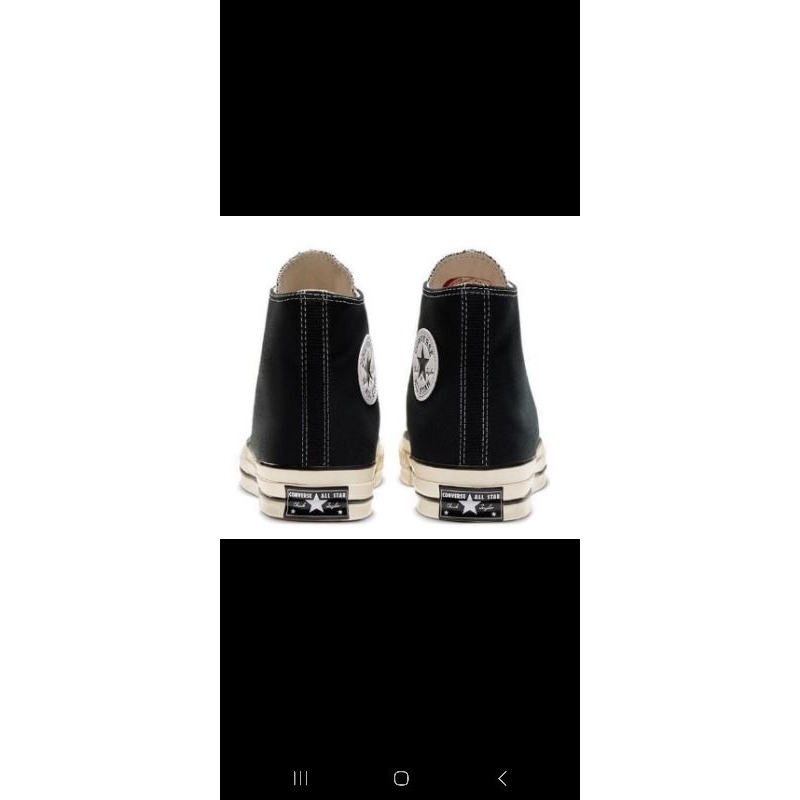 SIZE 42 SECOND ORIGINAL Converse CHUCK 70 HI Unisex Sneakers - Black