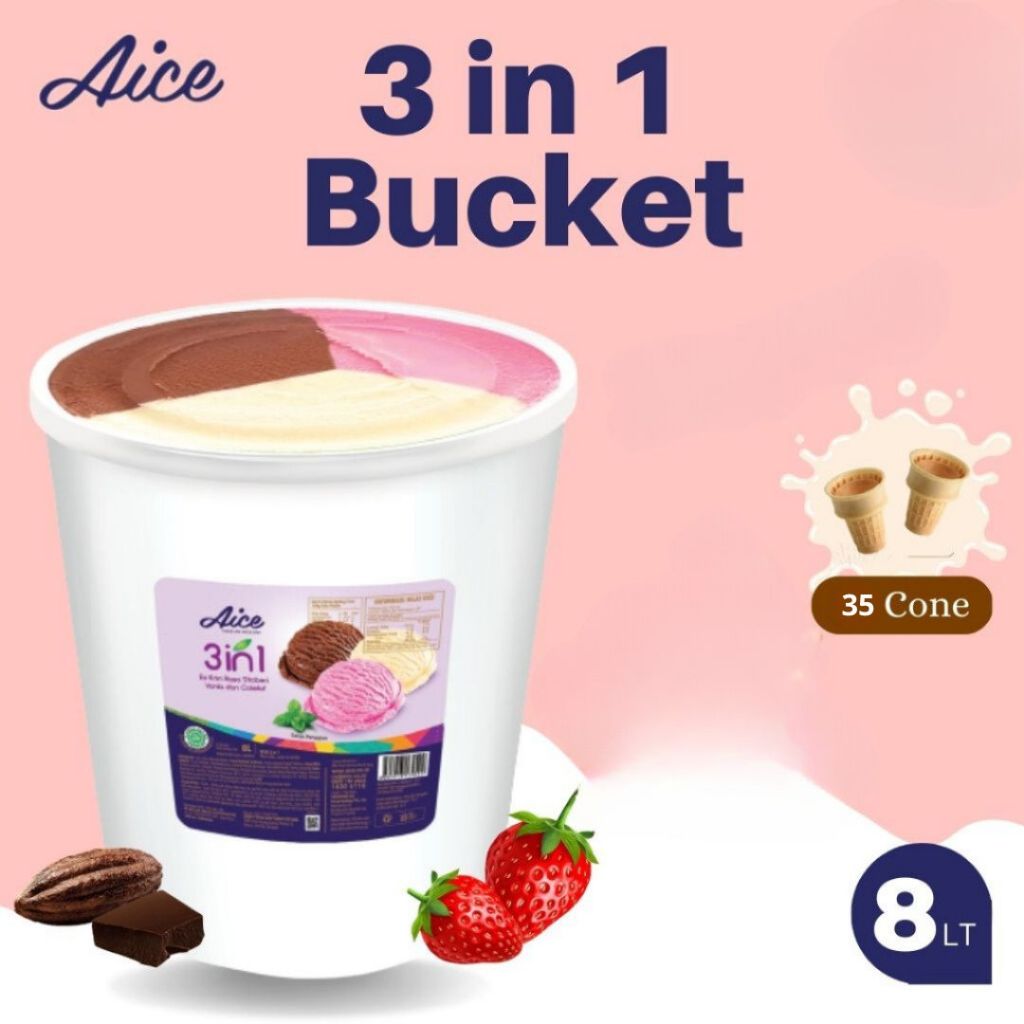 

ES KRIM AICE BUCKET 3 IN 1