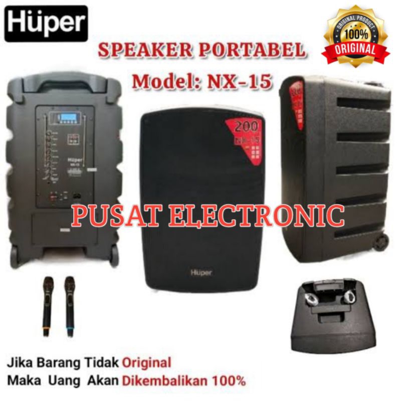 Speaker Portable Huper Nx15 Original Speaker Portable 15inch