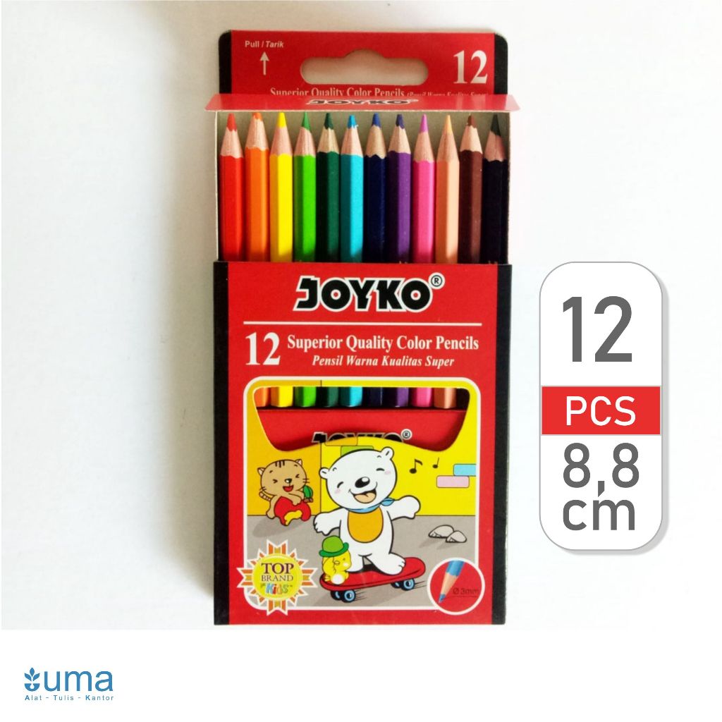 

Pensil Warna Joyko 12 Superior Quality Color Pencils CP-S12