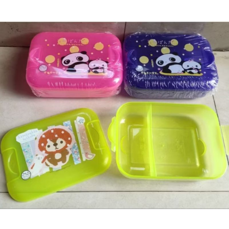 tempat bekal calista sekat 2 / lunch box sekat 3 / kotak bekal / kotak nasi / tempat nasi / tempat b
