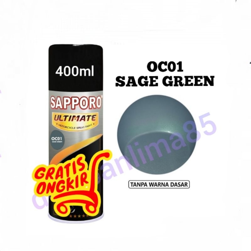 Sapporo Ultimate OC01 Sage Green/cat mobil/cat semprot/pylox/pilok