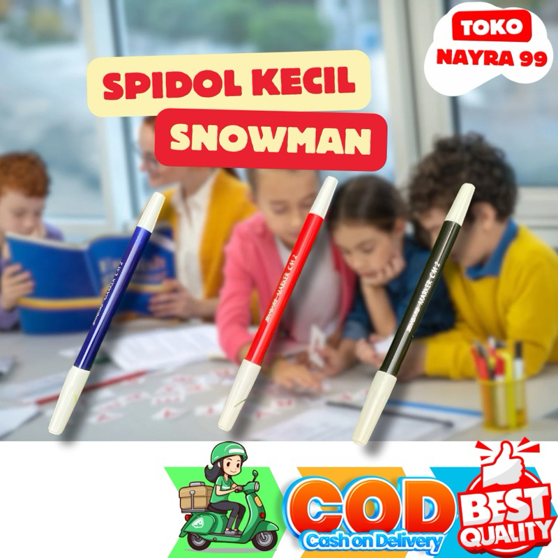 

Spidol snowman kecil PW1A / spidol snowman hitam merah biru