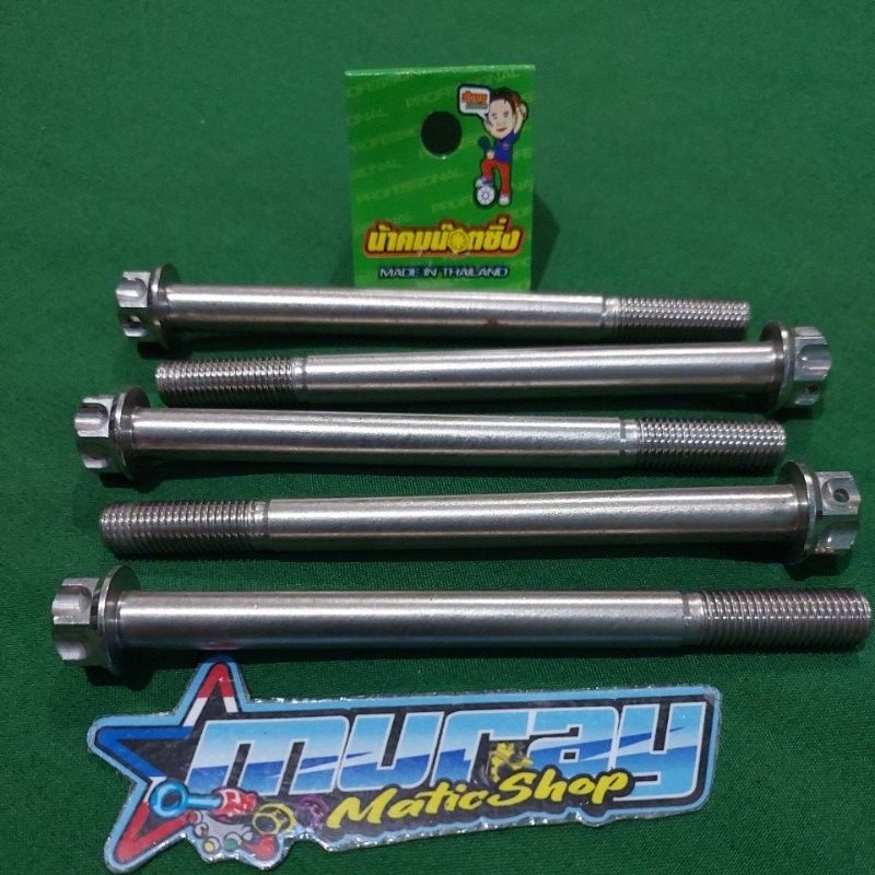 Baut 14 M10 baut drat 14 panjang 12cm stainles compayu