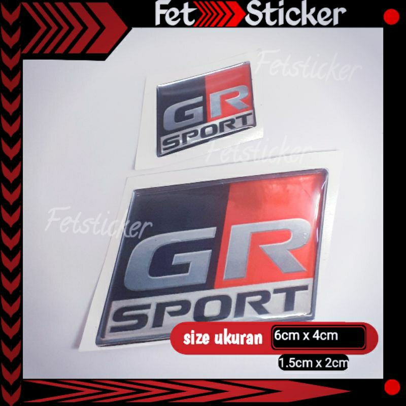 Emblem Timbul GR SPORT / Emblem Bagasi GR SPORT / Emblem Stir  GR SPORT Emblem Toyota