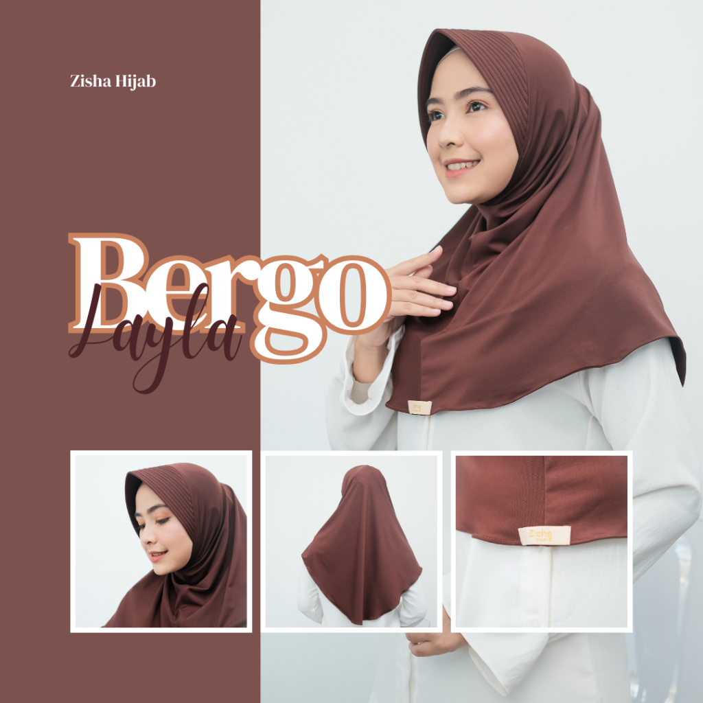 Hijab Bergo Hijab Sport Pet Tebal Hijab Bergo Pet Tebal Kerudung Bergo Jilbab Bergo Cokelat Pramuka