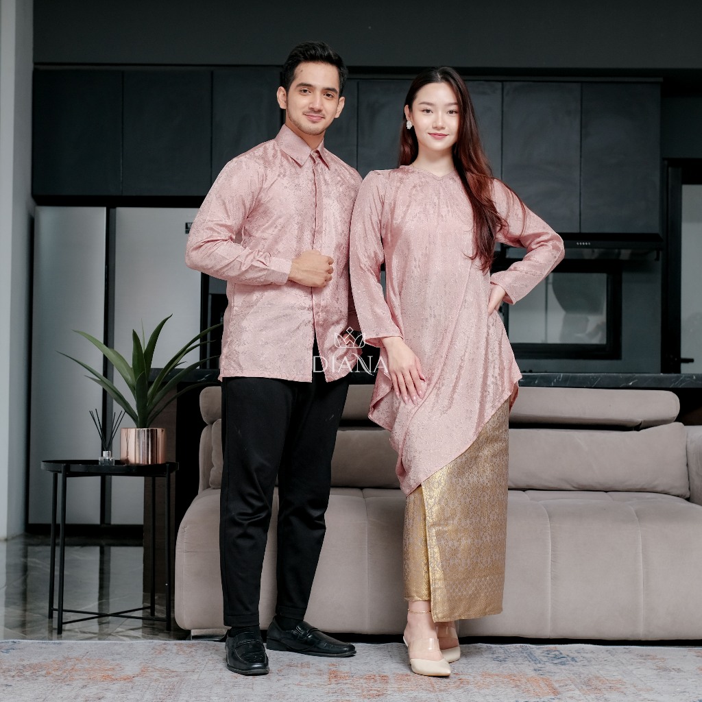 Diana Batik - COUPLE TUNIK RATU VISCOSE POLOS | Couple set Polos Viscose | Baju Kurung Melayu