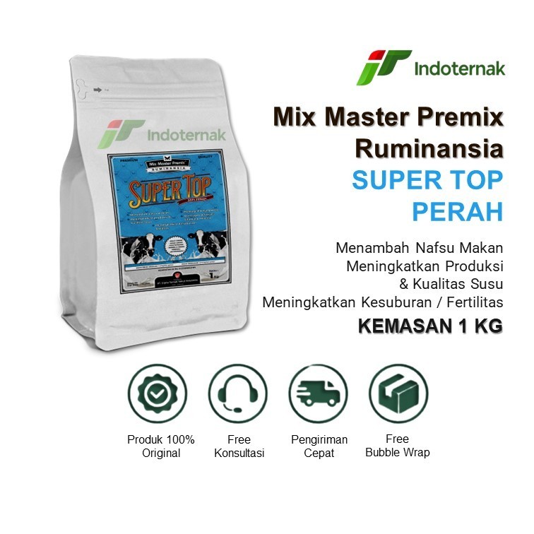 MIX MASTER PREMIX SUPER TOP SAPI PERAH - Suplemen Pakan Untuk Sapi Perah