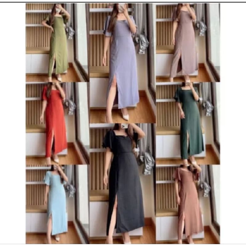 DRES KRINGKLE AIRFLOW LD 110-120 DRESS KEKINIAN DRESS QINARA SERUT MATT CRINGKLE AIRFLOW SMOK BELAKA