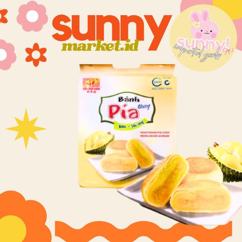 

SUNNYMARKET - PIA KUE PIA BANH PIA DURIAN VIETNAM ASLI DUREN 480 GR BANH CHAY