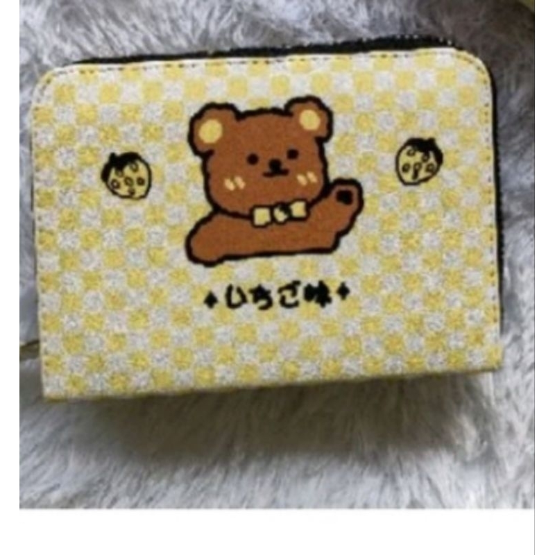Dompet lipat wanita motif Teddy Bear