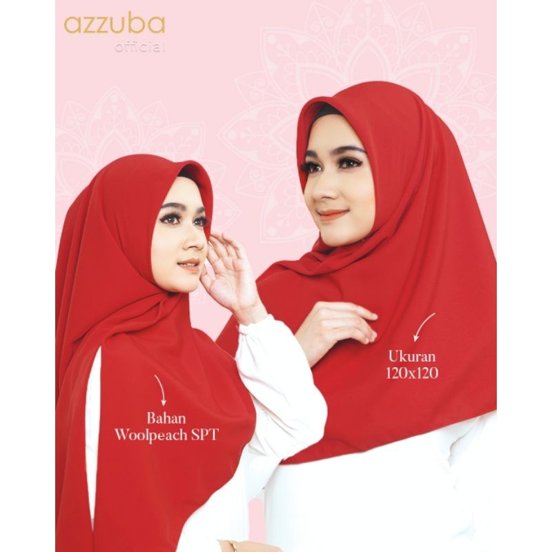 Hijab segi empat woolpeach MERAH Cabe no 72