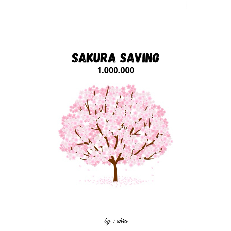 

saving challenge 1jt dengan tema sakura A6