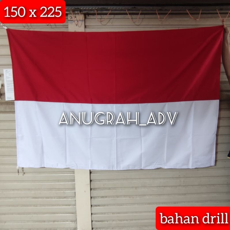 

bendera merah putih bahan drill exsclusive ukuran 150cm x 225cm