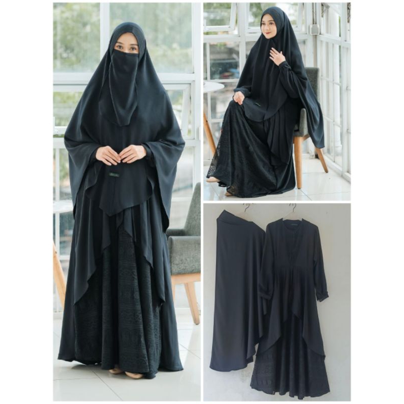 gamis set victoria by mumtaz hijab  gamis brukat | gamis jumbo brukat