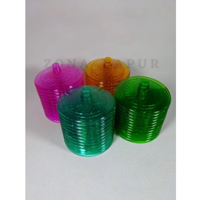(1 lusin) - Tutup Gelas Plastik, Tutup Cangkir Bening (Diameter 8,2 cm)