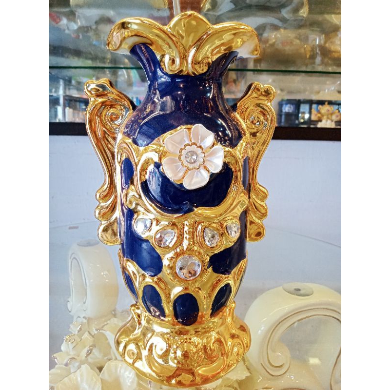 vas keramik pajangan hias import / keramik hias aestetik/ pajangan lemari kaca / dekorasi rumah