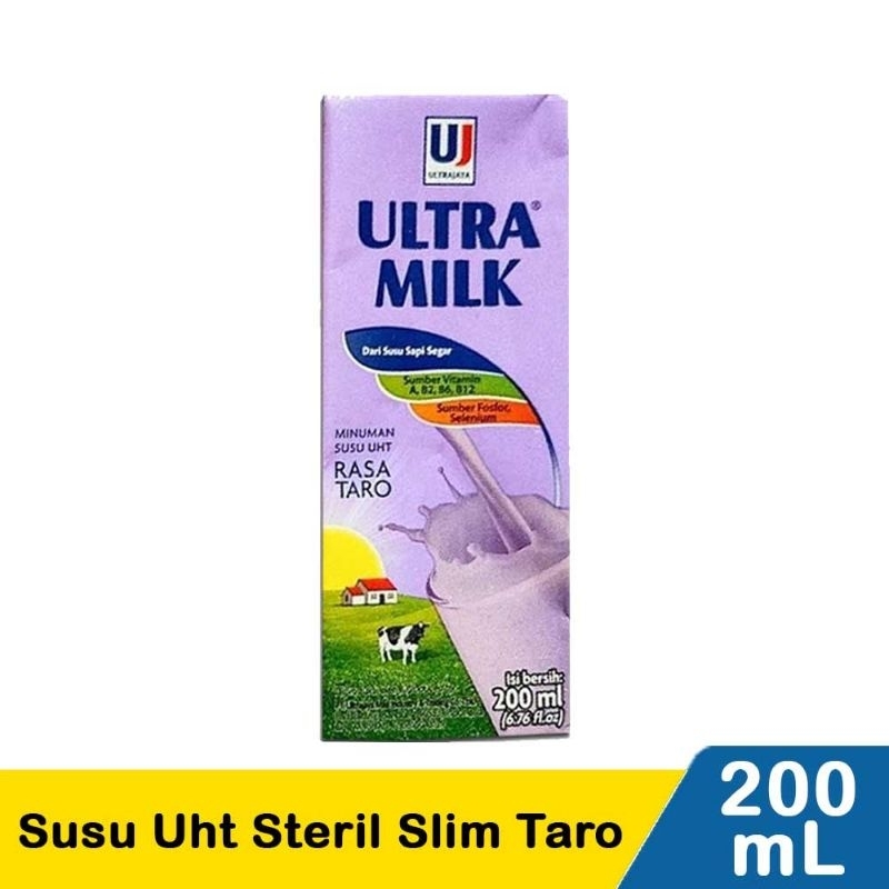 

UHT ULTRA MILK 200ML RASA TARO 1 DUS ISI 24 PCS