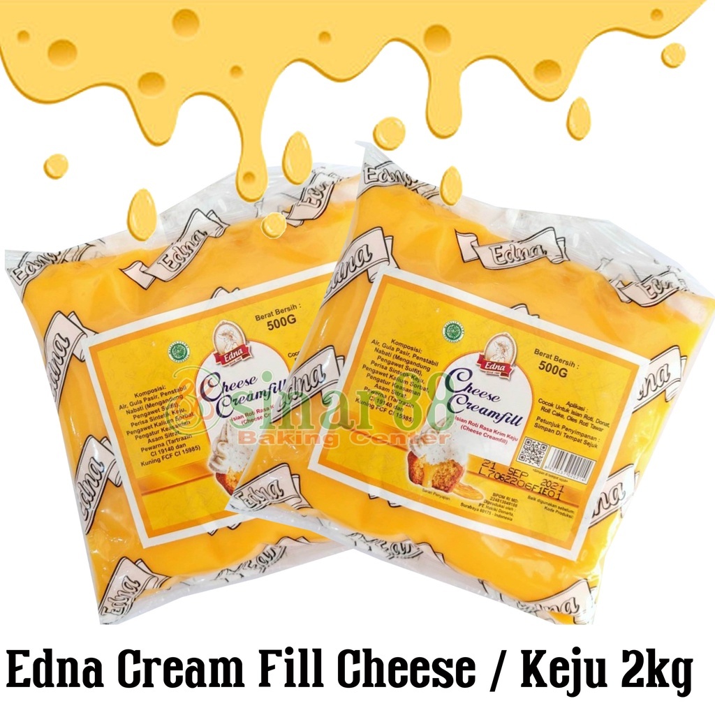 

Edna Creamfill Keju / Cheese bag 2kg (isian roti rasa keju)