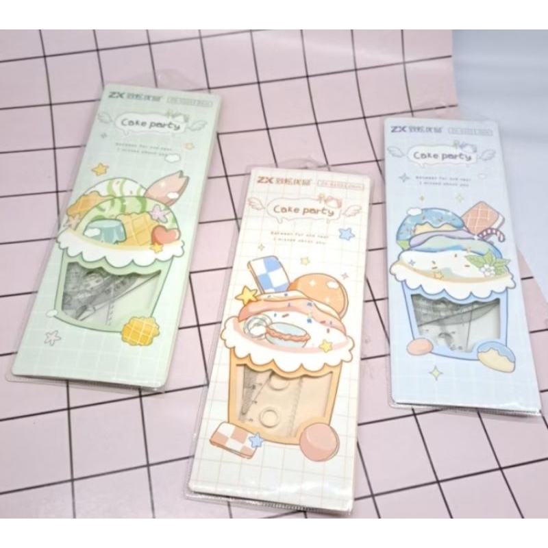 

Penggaris isi 4 set plus dompet /Penggaris Set ZX-6103/ 6110/ 6112