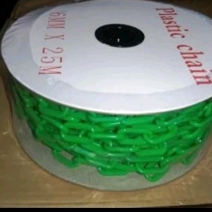 Rantai plastik pvc chain ukuran 6mm