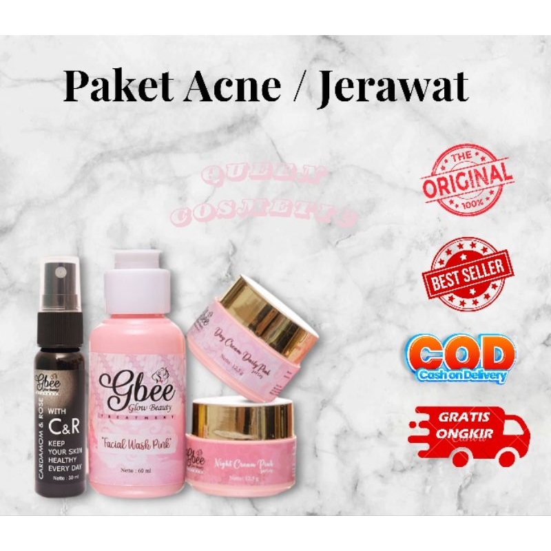 PAKET ACNE GBEE / PAKET JERAWAT GBEE / PAKET ACNE GBEE GLOW / GBEE GLOW ORIGINAL BPOM