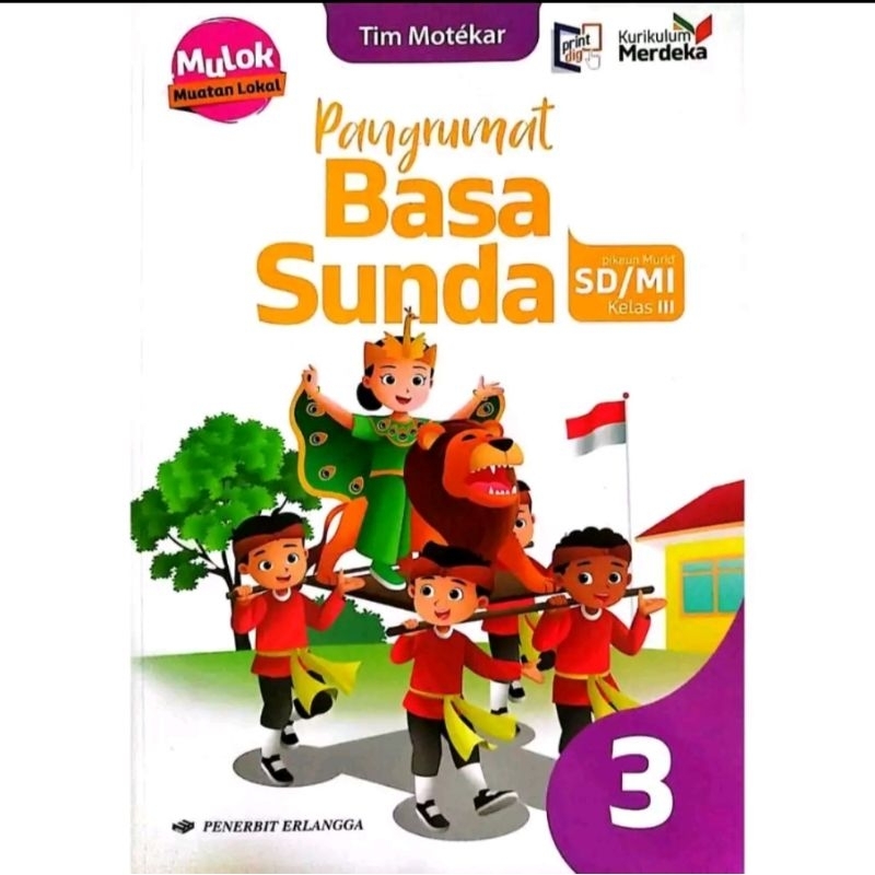 ORI buku teks pangrumat bahasa Sunda kurikulum merdeka untuk SD/mi kelas 3 penerbit Erlangga