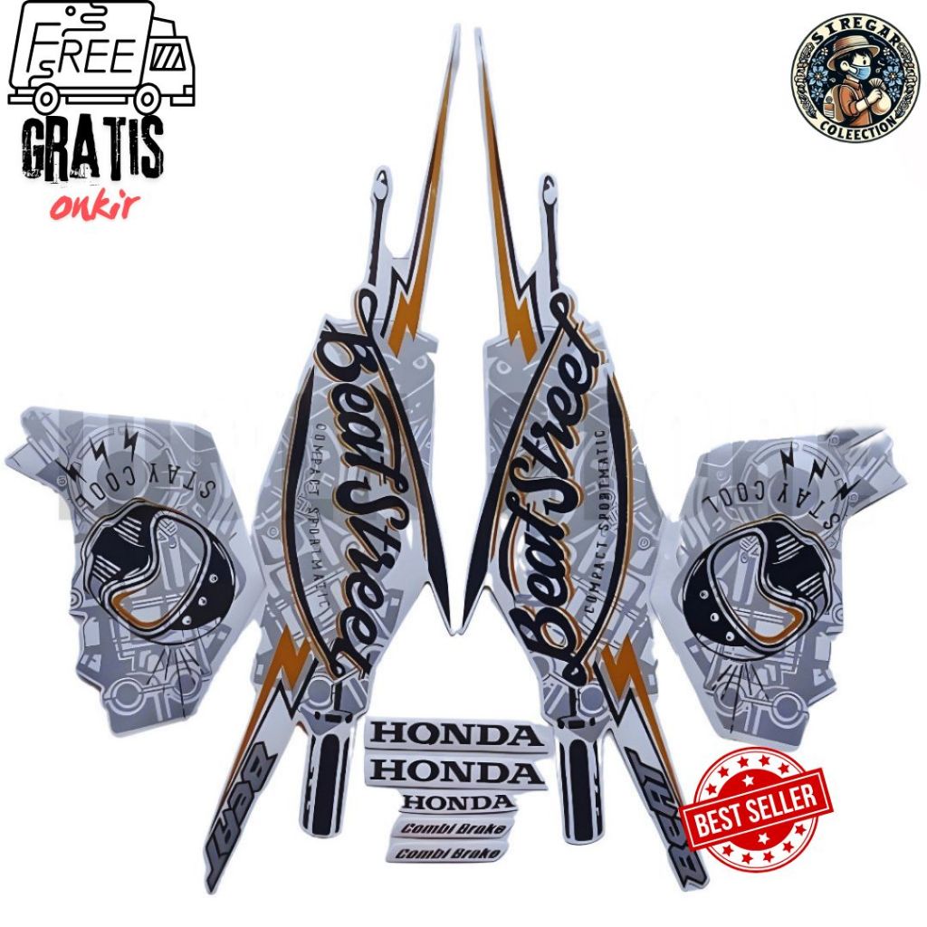 Stiker Striping Honda Beat Street 2017 - List Stiker Standar Beat Street 2017
