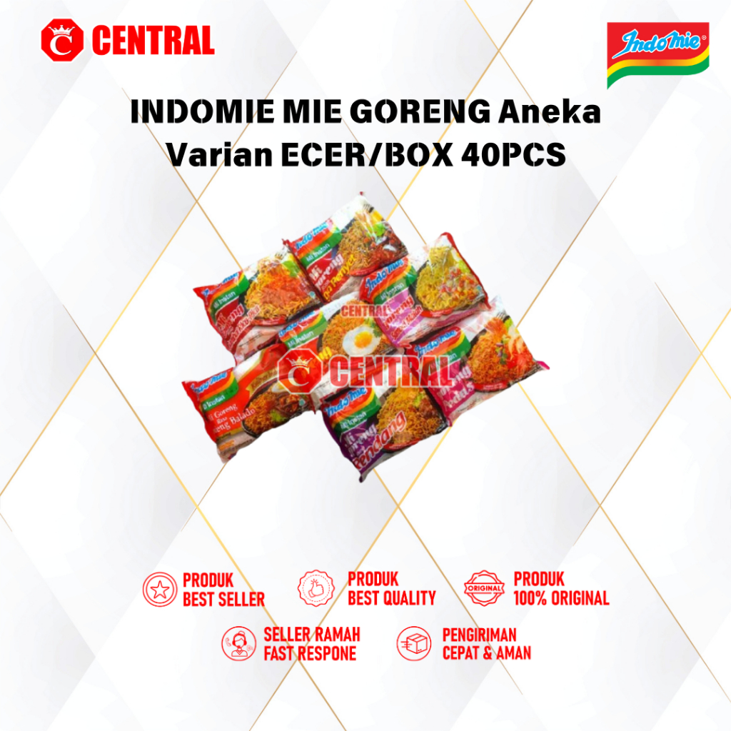 

INDOMIE MIE GORENG Aneka Varian ECER/BOX 40PCS