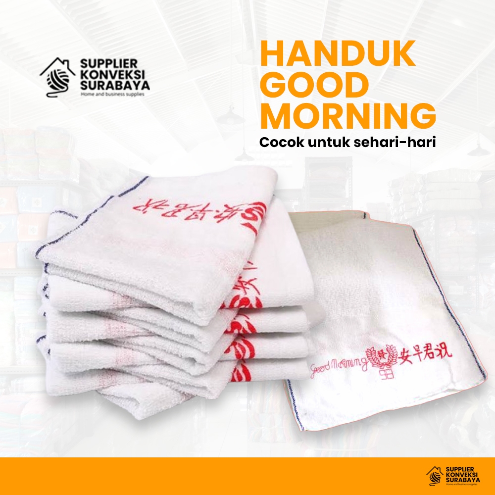 (ECER) Handuk Good Morning / Handuk Salon / Handuk Olahraga - Handuk Fitness - Handuk Gym - Lap Serb