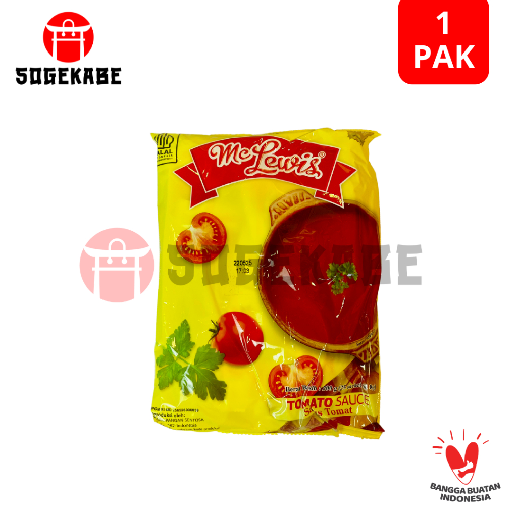 

Mc Lewis Tomato Sauce Sachet | 1 PACK ISI 25 SCH