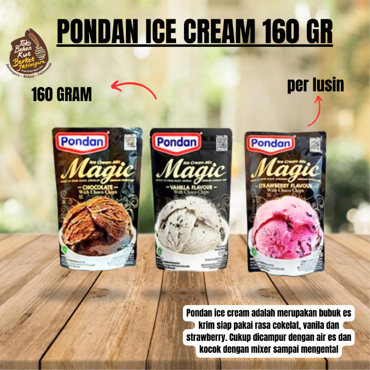 

PONDAN ICE CREAM 160 GR/ ICE CREAM INSTAN 1 LUSIN