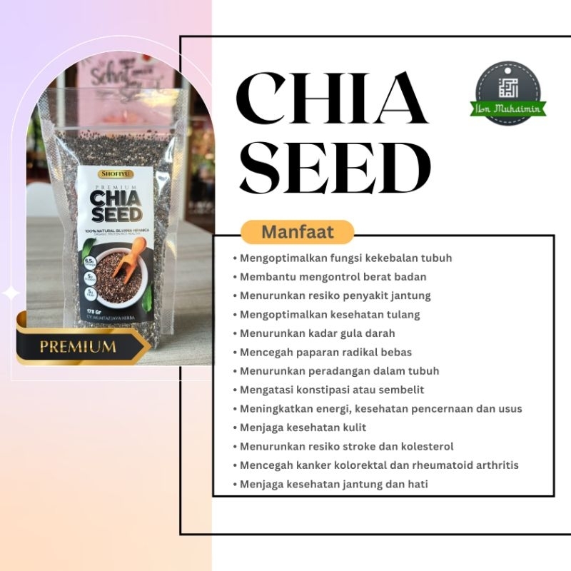 

Premimum chia seed organik shofiyu - rempah chia seed Premium biji chiaseed 175gr