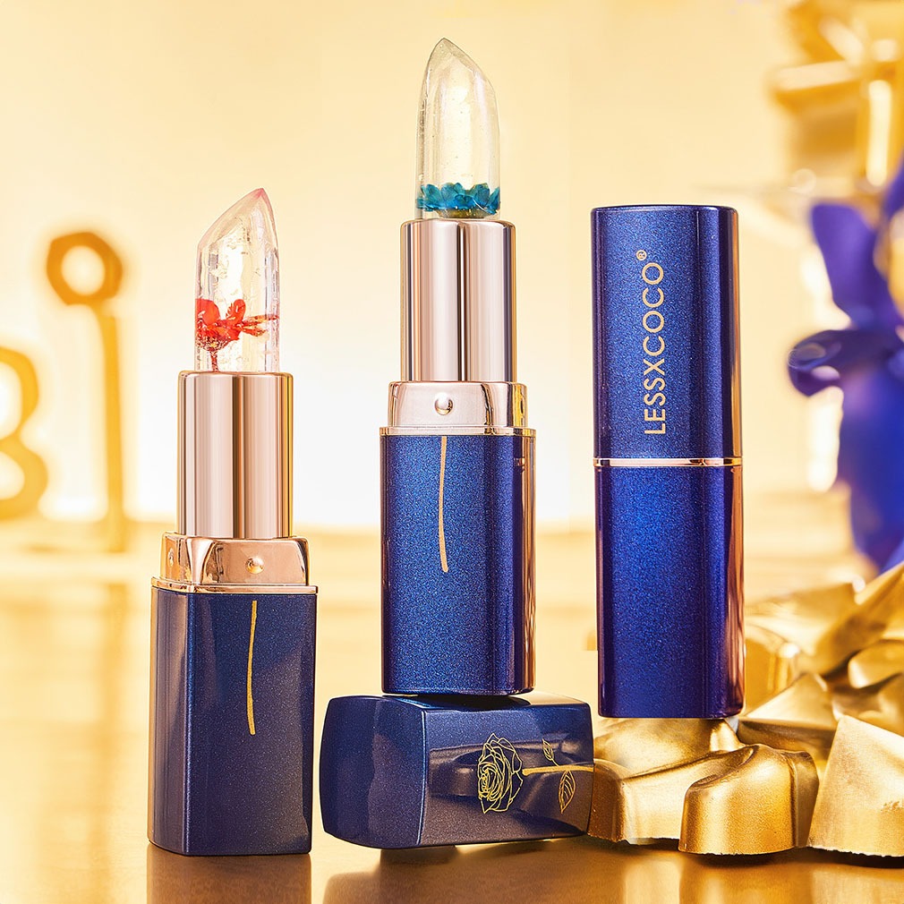 Lipstik jeli yang dapat berubah warna, pelembab, kecantikan tahan air dan pelembab, lipstik alami ya