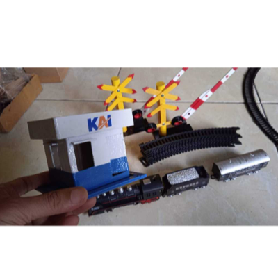mainan miniatur Kereta api indonesia Paket Mainan edukasi kereta set lengkap railking (kereta ada la