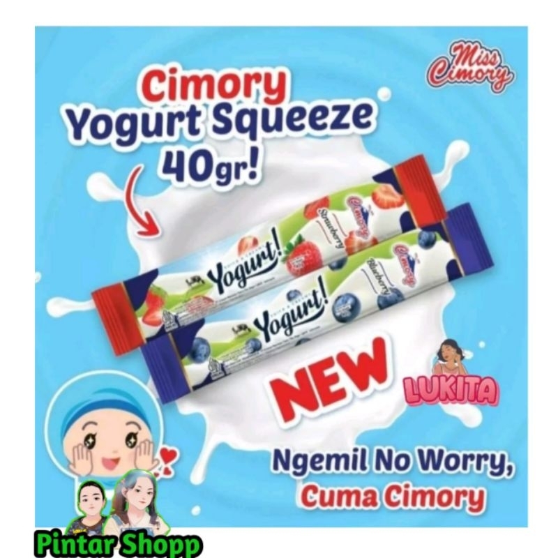 

isi 10 pcs cimory yogurt stick varian rasa strawberry dan blueberry