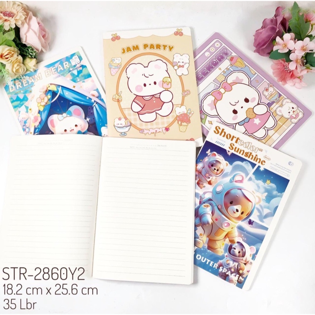 

buku estetic notebook diary besar cute pastel weekday boxy korea buku tulis besar jumbo