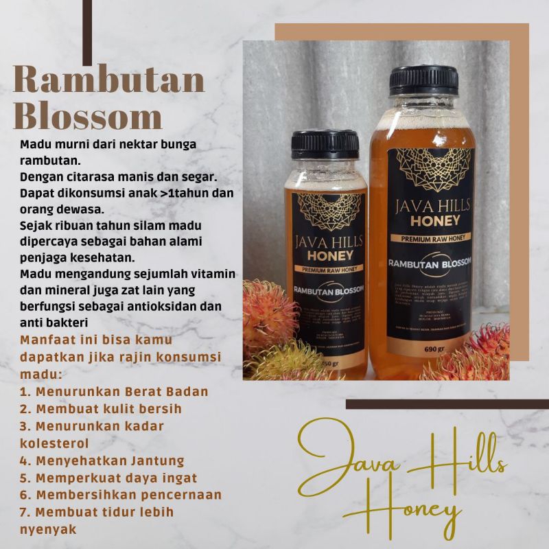 

Madu Rambutan Blossom Madu Java Hills