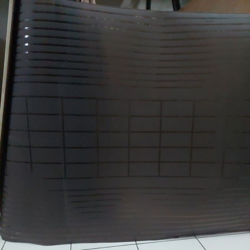 Fiber Pagar Motif Minimalis Kombinasi Hitam Per meter