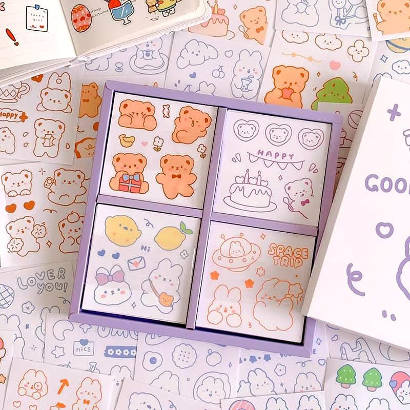 

Sticker 2D DIY Sticker Tahan Air (100 Pcs)