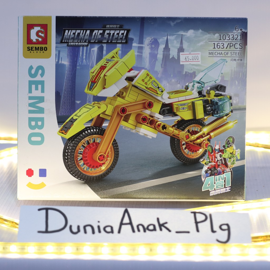 Sembo mecha of steel series brick block bongkar pasang mainan edukasi
