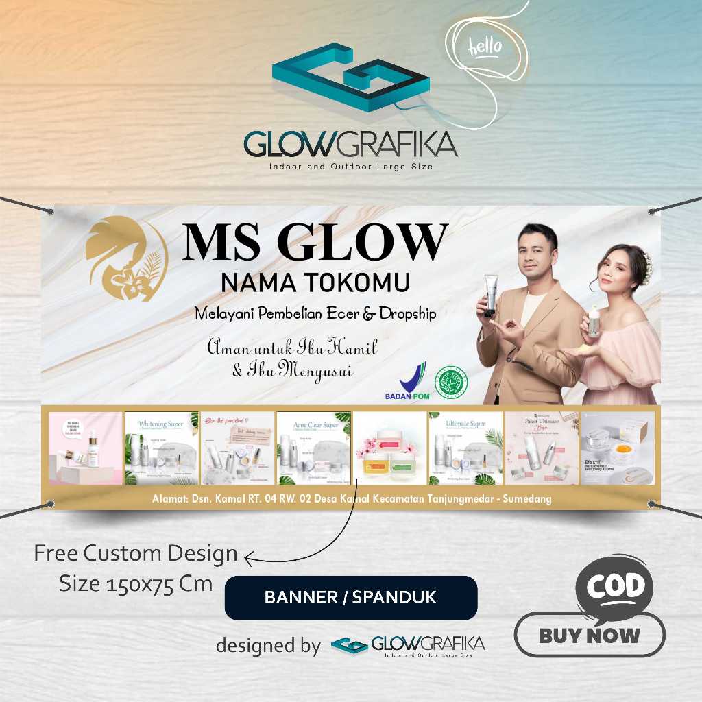 Cetak Spanduk Banner Reseller Ms Glow