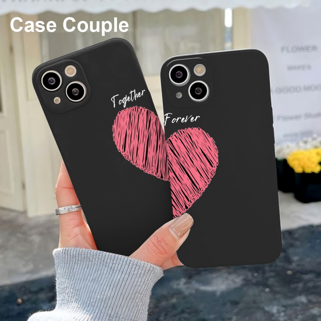 CASE COUPLE UNTUK TYPE HANDPHONE OPPO / VIVO / SAMSUNG /REDMI / INFINIX /REALME / IPH / POCO /SILIKO