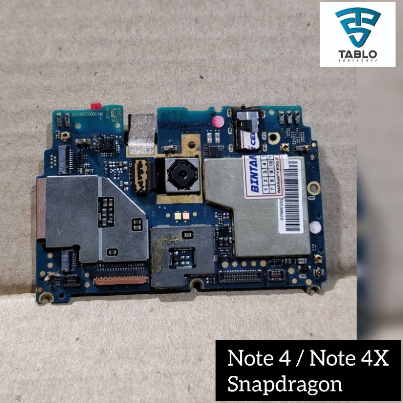 Mesin Xiaomi Redmi Note 4 Note 4X Snapdragon 4/64gb Normal no sandi